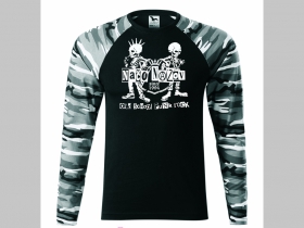 Načo Názov - Old School punk rock pánske tričko (nie mikina!!) s dlhými rukávmi vo farbe " metro " čiernobiely maskáč gramáž 160 g/m2 materiál 100%bavlna